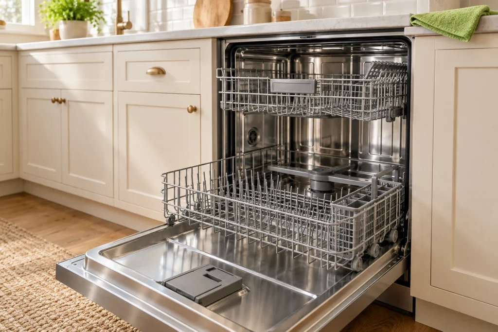 How to Clean a Dishwasher: Filter, Spray Arms, and Interior